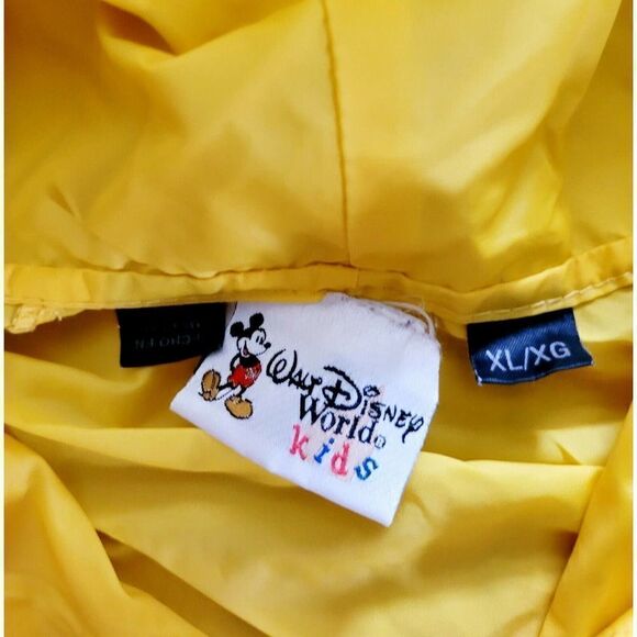 Walt Disney World Kids Mickey Mouse Yellow Pullover Raincoat Size XL - Picture 3 of 5